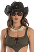 Strohhut Schwarz PIN-UP STARS